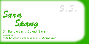 sara spang business card